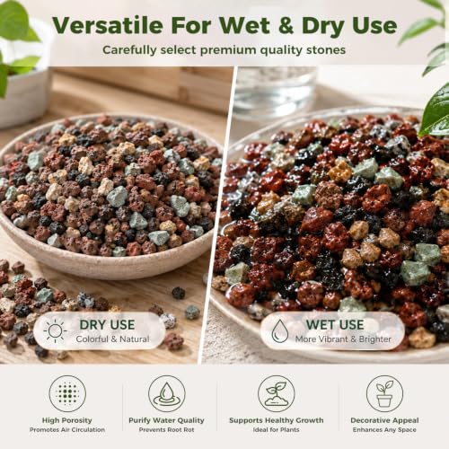11 Pounds Mix Horticultural Lava Rocks, 3-6 mm Lava Rocks for Plants, Bonsai Rocks Horticultural Grit Soil Cover Gravel for Succulents and Hydroponics, Fairy Gardening, Top Dressing, Plant Drainage - view 4