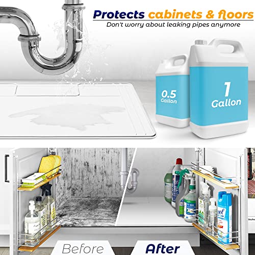 The Original Under Sink Mat - Silicone Waterproof mat, Trimmable, Easy to Clean, Kitchen Cabinet Liner, Under Sink Protector mats, Drip Tray with Lip - 34" x 22" or Smaller - view 4