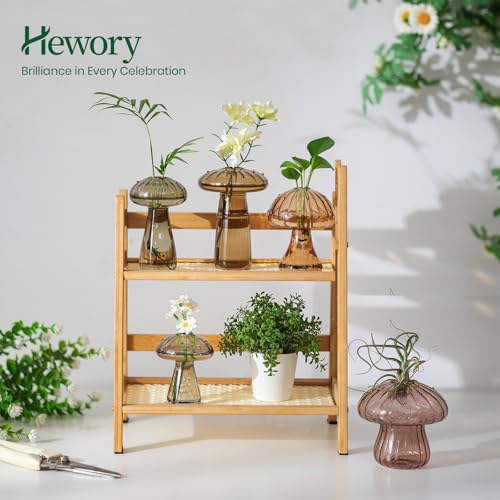 Plant Propagation Station: 5PCS Amber Glass Mushroom Vase for Flower - view 3