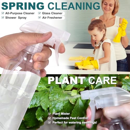 Plastic Spray Bottles, 16.9oz/2Pack,Adjustable Spray Bottles for Cleaning, Empty Spray Bottle For Hair, Plants, Pet, Vinegar, Cooking,Cleaning Solutions (2) - view 7