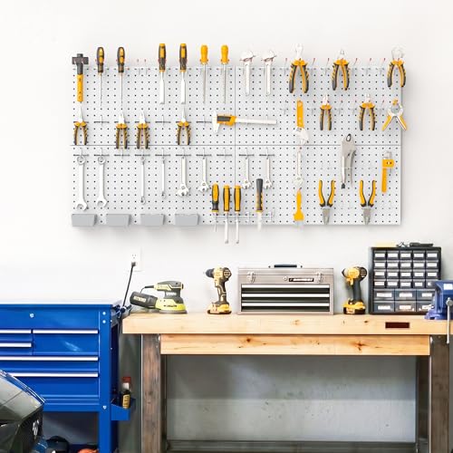 Garage Tools Organizer Boards Kit with Hooks, Grey - view 2