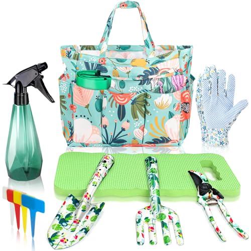 Garden Floral Tool Set with Tote, for Women Plant Lovers