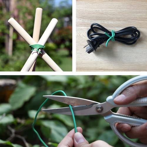 Plant Ties - 32.8ft Soft Twist Ties Green TPR Garden Ties Supply, for Supporting Plants Tomatoes Office Home Organizing - view 3