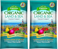 Organic Land and Sea Gourmet Compost with Lobster & Crab Meal: Planting Mix for Vegetables, Flowers, Trees & Shrubs, 1 Cubic Foot Bag (Pack of 2)