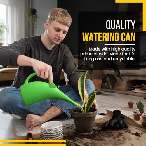 1/2 Gallon Green Watering Can – Small Plastic Plant Waterer for Indoor & Outdoor Use – Lightweight Garden Tool with Easy Pour Spout – Ideal for Flowers, Herbs & Lawns – 1 Pack - view 4