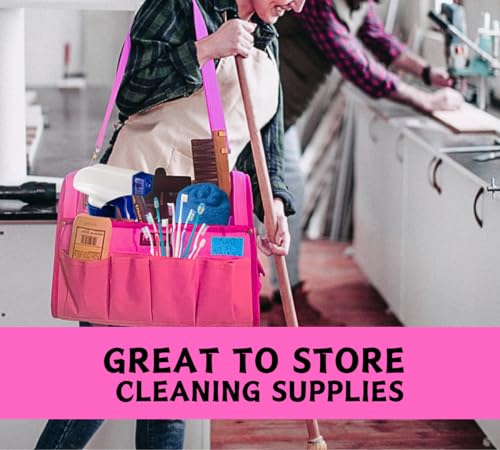 12.5" Pink Tool Carry-All Tool Bag | Premium Canvas with Multi-Pockets | Metal Handle & Rubber Feet | 12.5" x 9.5" x 8" | Best for Tools, Crafts & Supplies - view 6