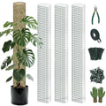 Metal Moss Poles for Climbing Plants, D-Shape Sphagnum Moss Pole Monstera Plant Support for Climbing Plants, DIY Plant Stakes Work with Sphagnum Moss (12ft D-Shaped Clear)