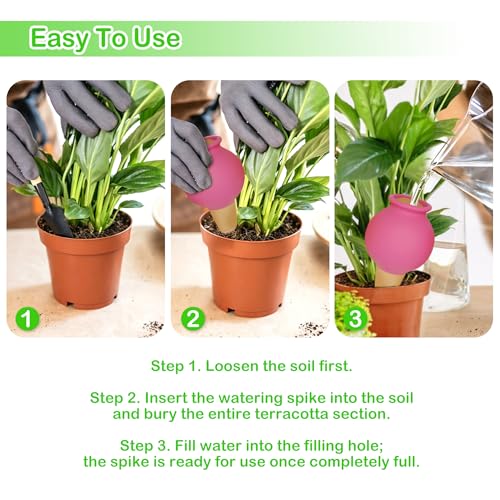 4 Pack Multicolor Terracotta Plant Watering Spikes - view 6