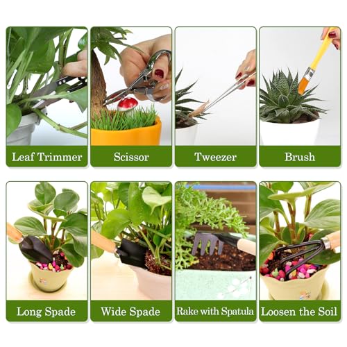9 Pcs Basic Bonsai Tools Set, Bonsai Tree Kit, Mini Garden Tools - view 6