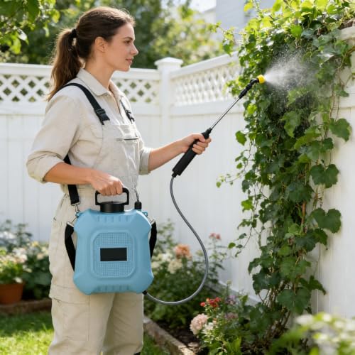 Battery Powered Gardening Bottle with Adjustable Nozzle, 5L - view 3