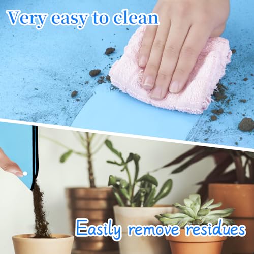 Repotting Mat 29.5"x 29.5" for Indoor Plant Transplanting Large Blue Garden Mat Gift for Plant Lovers Oxford Fabric Portable Potting Tray for Gardening Mess Control - view 3