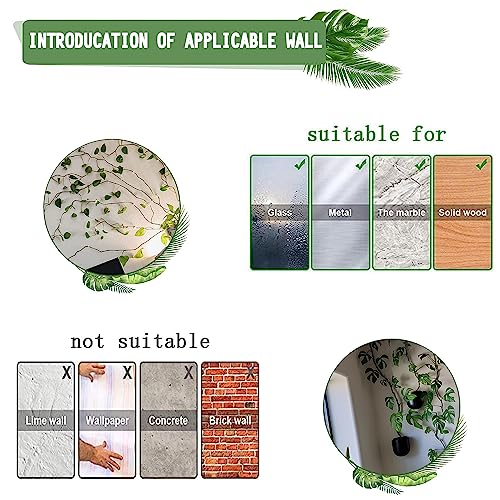 100Pcs Plant Climbing Wall Fixture Clips,Plant Fixer Invisible Wall Vines Fixing Clips Self-Adhesive Clips Plant Vine Traction for Indoor Outdoor Decoration and Cable Wire Fixing (Green) - view 6