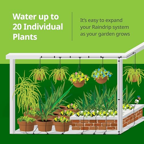 R560DP Drip Watering System, Automatic Drip Irrigation System with Timer for Containers and Hanging Baskets, Waters up to 20 Plants, Includes 20 Drippers, Black - view 4