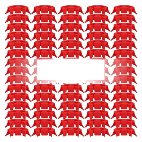 50pcs Plant Benders Trainer Plastic Support Pile Frame Plant Growth Manipulation Tutors Flower Vine Branches Support Clamps(Red)