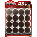 Felt Furniture Pads - 48 PCS 1" - Premium Felt Pads (Brown)