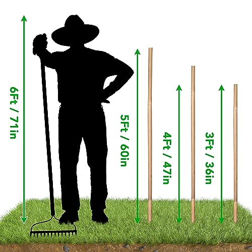 40 Pack 4 Feet Bamboo Stakes for Plant, Bamboo Sticks Plant Support Garden Stakes Poles with 200pcs Twist Ties for Tomatoes, Beans, Flowers, Potted Plants, Indoor and Outdoor Climbing Plants - view 5