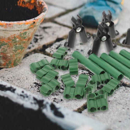 40pcs Plant Trellis Connector Clip for 11mm Poles Green Plastic - view 4