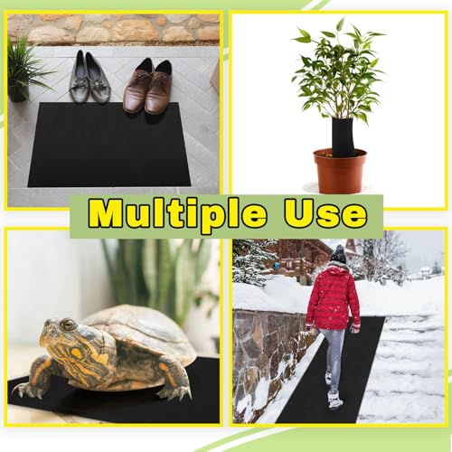 1 Roll 12x120 Inch Felt Liner Roll Fabric Planter Natural Coconut Non Woven Black Liner Sheets Plant Potting for Garden Planters Flower Basket Animal Pets - view 6