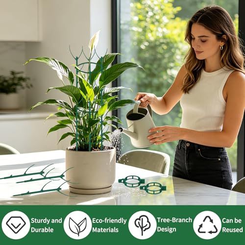 12 Pack Monstera Plant Support, Stackable Plant Supports for Indoor Plants, Pothos Plant Climber Pole, Adjustable Stakes for Indoor Plants Training & Vertical Growth Support Stakes - view 7