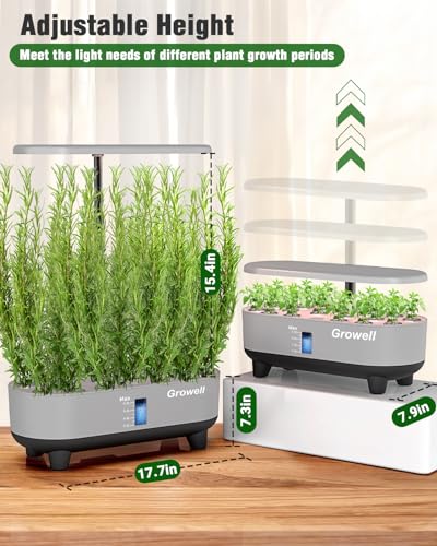 Hydroponics Growing System Kit, 16 Pods Indoor Garden with 28W Full Spectrum LED Grow Light, Auto Timer, 3 Smart Light Modes, 8L Large Herb Garden, Ideal Gardening Gift for Women, Men (Gray) - view 5