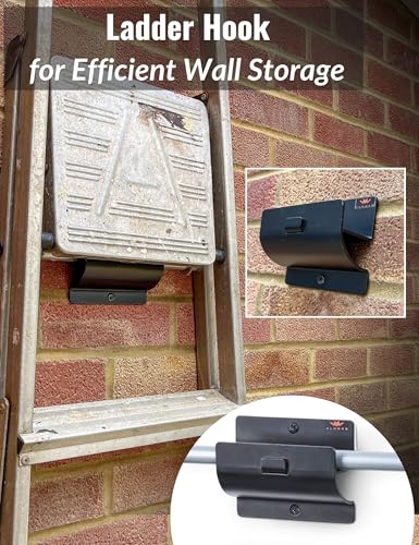 Ladder Hook - Black Heavy Duty Garage Wall Hanger - Utility Tool Storage - view 2