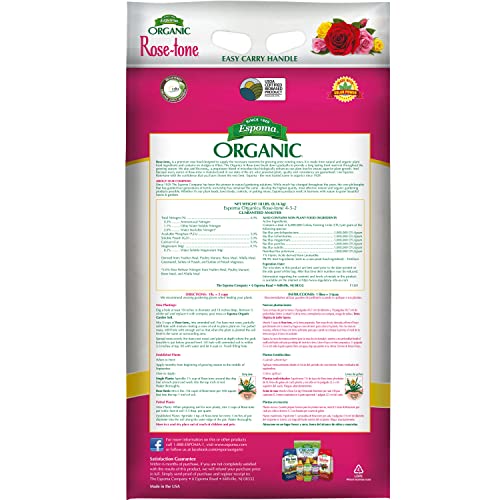 Organic Rose-Tone 4-3-2 Organic Fertilizer for All Types of Roses and Other Flowering Plants. Promotes Vigorous Green Growth and Abundant Blooms. 18 lb. Bag - 2 Pack - view 2