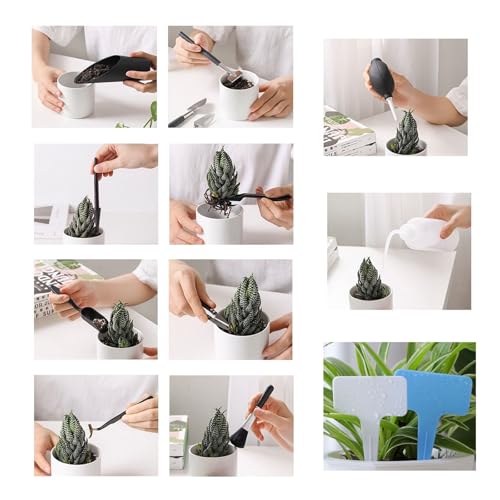 35PCS Mini Succulent Tools Set, 19.7" Thickened Repotting Mat & Plant Tag, Garden Hand Transplanting Miniature Planting Indoor Fairy Care, Potting, Cactus, Houseplant Bonsai Tool Kit - view 2