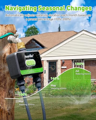 WiFi Water Timer for Garden Hose with Brass Inlet, 2-Zone Smart Sprinkler Hose Timer, WiFi Irrigation Controller, Automatic Watering System for Lawns and Yard - view 6