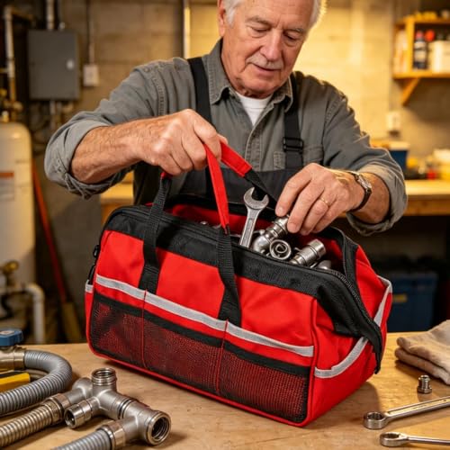 Tool Bag - 12 Inch Multi Compartment Oxford Fabric Organizer, Carry Case - view 3