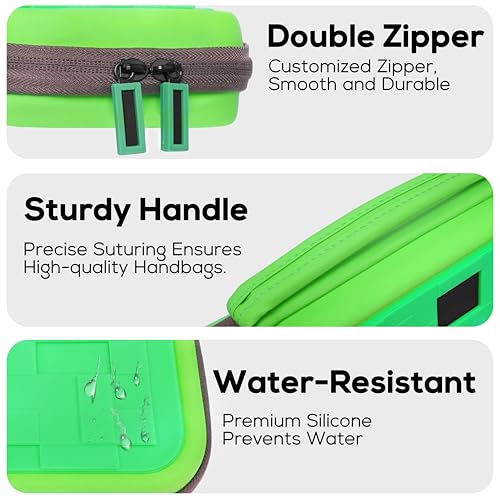 Carrying Case Accessories for Switch(Original Model) 2017, Portable Travel Case with Soft Protective Cover, Screen Protectors and Thumb Grip caps, Green - view 5