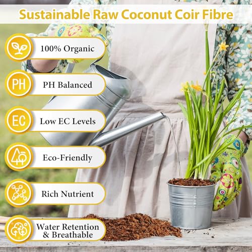 3 Pack Organic Coco Coir Brick for Plants, Natural Coconut Coir Soil - view 2