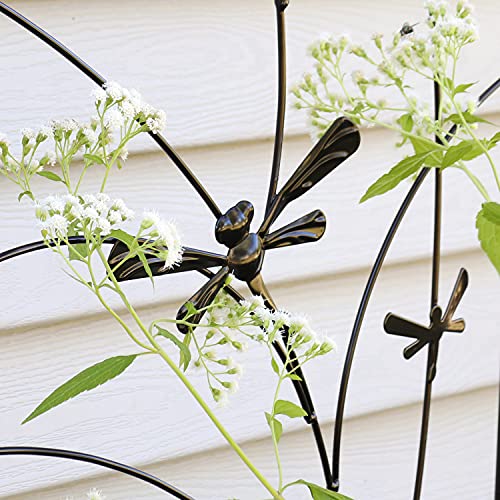 Sunnydaze 56" Black Metal Garden Trellis for Climbing Plants, 2-Pack - view 5