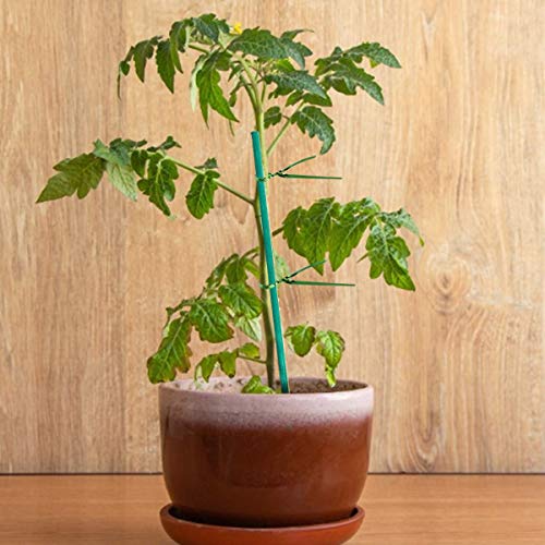 30Pcs 16 Inch Garden Stakes Bamboo Sticks Decorative Garden Wood Stakes for Plants, Wooden Plant Support Sticks, Small Stakes for Garden with Garden Ties and Nylon Plant Tie Strap - view 5