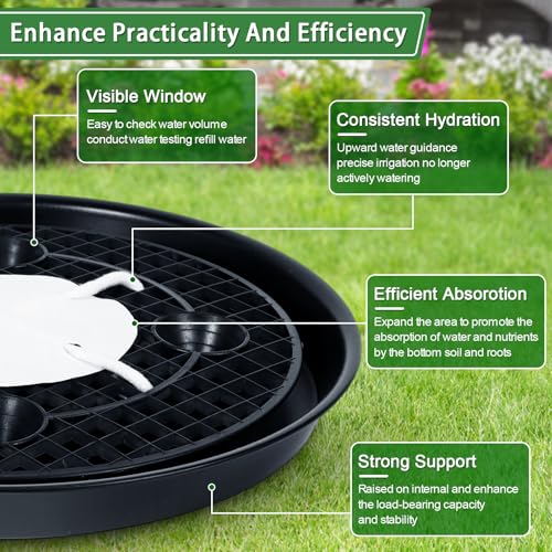 4 Pack 14 Inch Self-Watering Fabric Pot Base - view 4