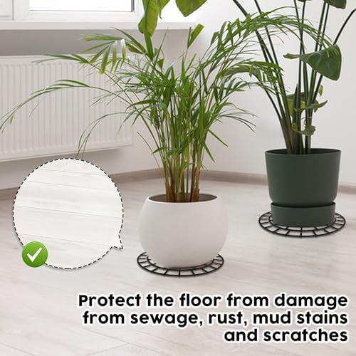 10 PCS Plant Riser for Pots In/Outdoor, Patio & Deck Floor Protector Flower Plant Stands 12 inch Adjustable Pot Risers Plant Trivets Pot Elevator Deck Planter Base Protect Deck & Patio Floor - view 5