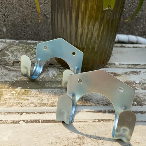 10 Pcs Iron Gardening Hook Double Hooks Hose Rack with Screws - view 3