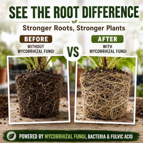 Mycorrhizal Fungi Inoculant with Trichoderma & Bacillus Subtilis, Concentrated Soil Activator for Stronger Roots, Bigger Growth & Higher Yields, Organic Mycorrhizae for Indoor & Outdoor Plants, 8oz - view 4