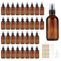 4 oz Amber Glass Spray Bottles for Essential Oils, Small, 35Pack