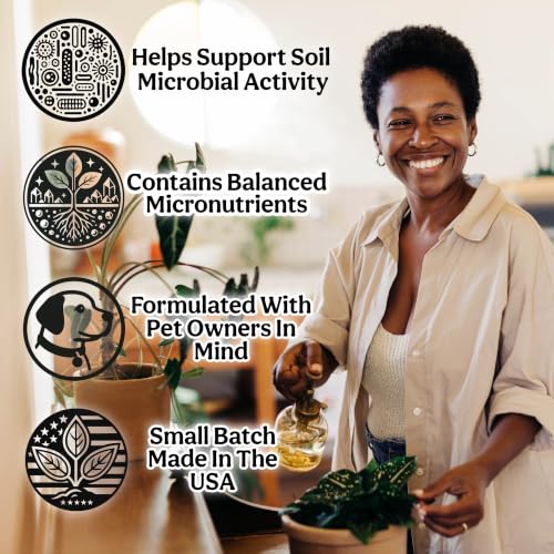 Organic Liquid Indoor Plant Food, Houseplant, Tropical & All-Purpose Indoor Plant Fertilizer, Organic Liquid Fertilizer 5-5-5 with Sea Kelp, 8oz Treats 50 Gallons - view 7