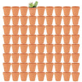 2.5 inch Terracotta Pots with Drainage Holes,Small Mini Clay Ceramic Pottery Planter,Cactus Flower Terra Cotta Pots,Succulents Nursery Pots for Indoor/Outdoor Plants,Crafts,Wedding-72 Pack