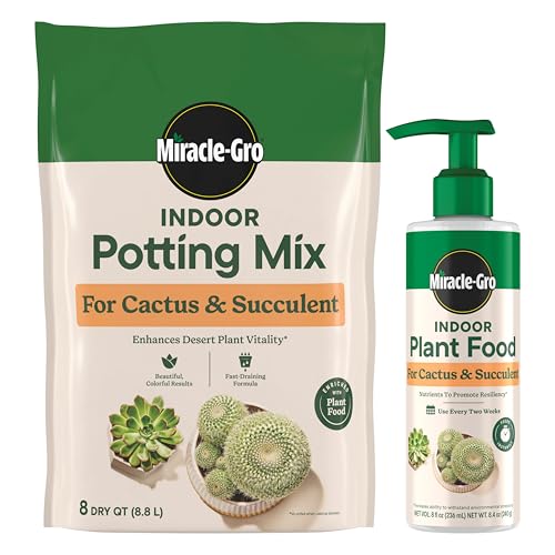Indoor Potting Mix & Plant Food for Cactus & Succulent Bundle