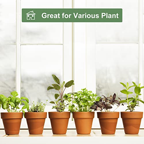 4 Inch Terracotta Pots with Saucer - 6 Pack Small Clay Plant Pots with Drainage Holes, Flower Pots with Tray, Terra Cotta Pots for Indoor Outdoor Plants, Crafts, Wedding Favor - view 7