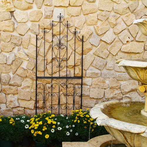 Garden Trellis for Climbing Plants 70.8" H x 25.6" W Metal Premium Quality Material Rust-Resistant Climbing Frame Stylish Garden Addition Outdoor Roses Vine Ivy Clematis Trellises Black - view 5