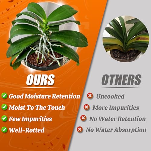 Orchid Potting Bark-3QT Organic Orchid Bark for Plants, All Natural Pine Bark Wood Chips Orchid Bark Potting Mix for Houseplant Mulch, Help Orchid Plants Root Health Development - view 5