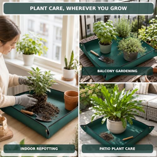 Repotting Mat for Indoor Plants, Garden Hand Tool for Bonsai, Oxford, 43.3“ - view 6