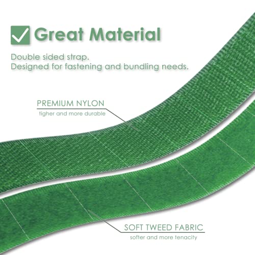 Garden Tie Green Strap Plant Supports Gentle on Plants Pre-Cut Design Tearable Reusable Sturdy Multi-Purpose for Home Garden Balcony Office (32.8ft × 0.6 inch, 2 Rolls) - view 4