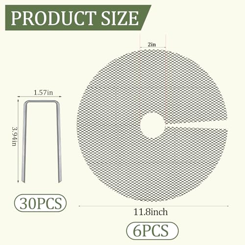 6 Pcs 11.8 Inch Plant Pot Grids，Cut-able Plant Pot Soil Protective Covers from Animals,Used to prevent animals or babies from digging up the soil in flowerpots.Suitable for Indoor and Outdoor Plants. - view 2
