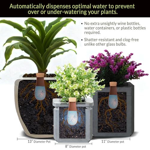 Ollas (Set of 4) | 12oz Terracotta Plant Watering Globes - Self Watering Planter Insert - Automatic Plant Watering Devices | Vacation Watering Pots for Indoor & Outdoor Plants - view 2