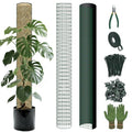 Metal Moss Poles for Climbing Plants, D-Shape Sphagnum Moss Pole Monstera Plant Support for Climbing Plants, DIY Plant Stakes Work with Sphagnum Moss (4ft D-Shaped & 6ft Round)