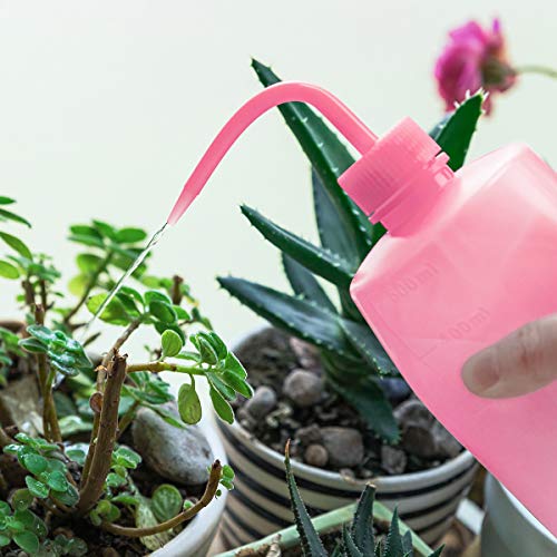 Squeeze Bottles Succulent Watering Bottle 500ml Pink Water Squirt Irrigation Bottle Squeeze Sprinkling Can Plastic Wash Plant Bottle 2pc - view 4